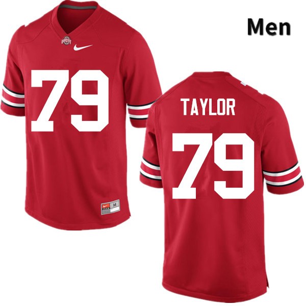 Ohio State Buckeyes Brady Taylor Men's #79 Red Game Stitched College Football Jersey